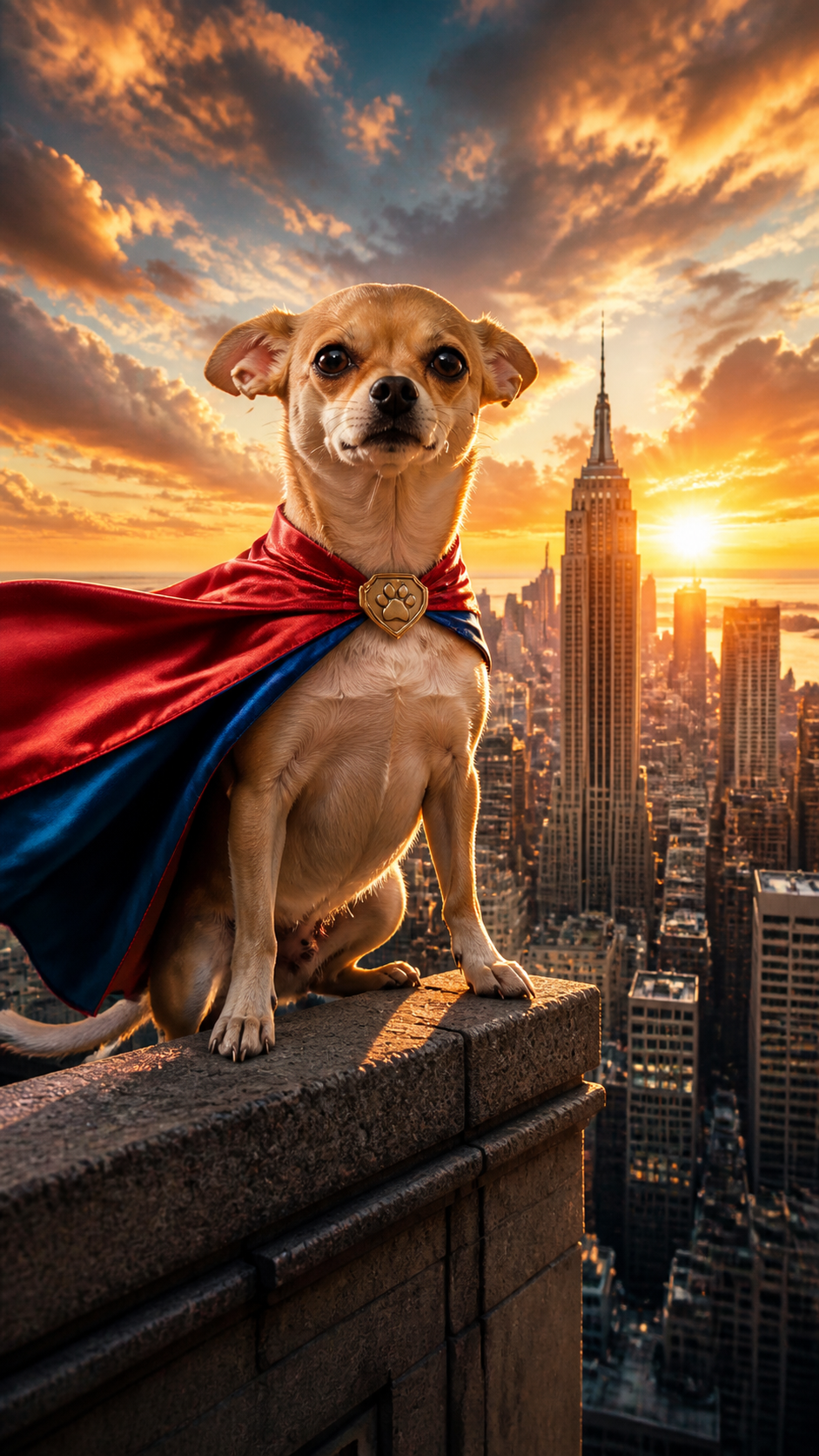 Chihuahua Superhero AI photo