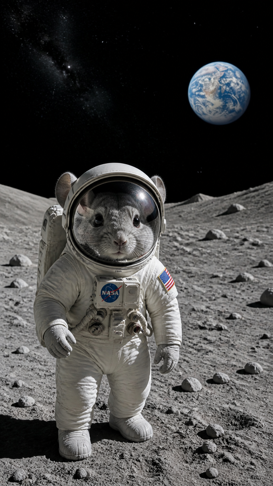 Chinchilla Astronaut AI photo