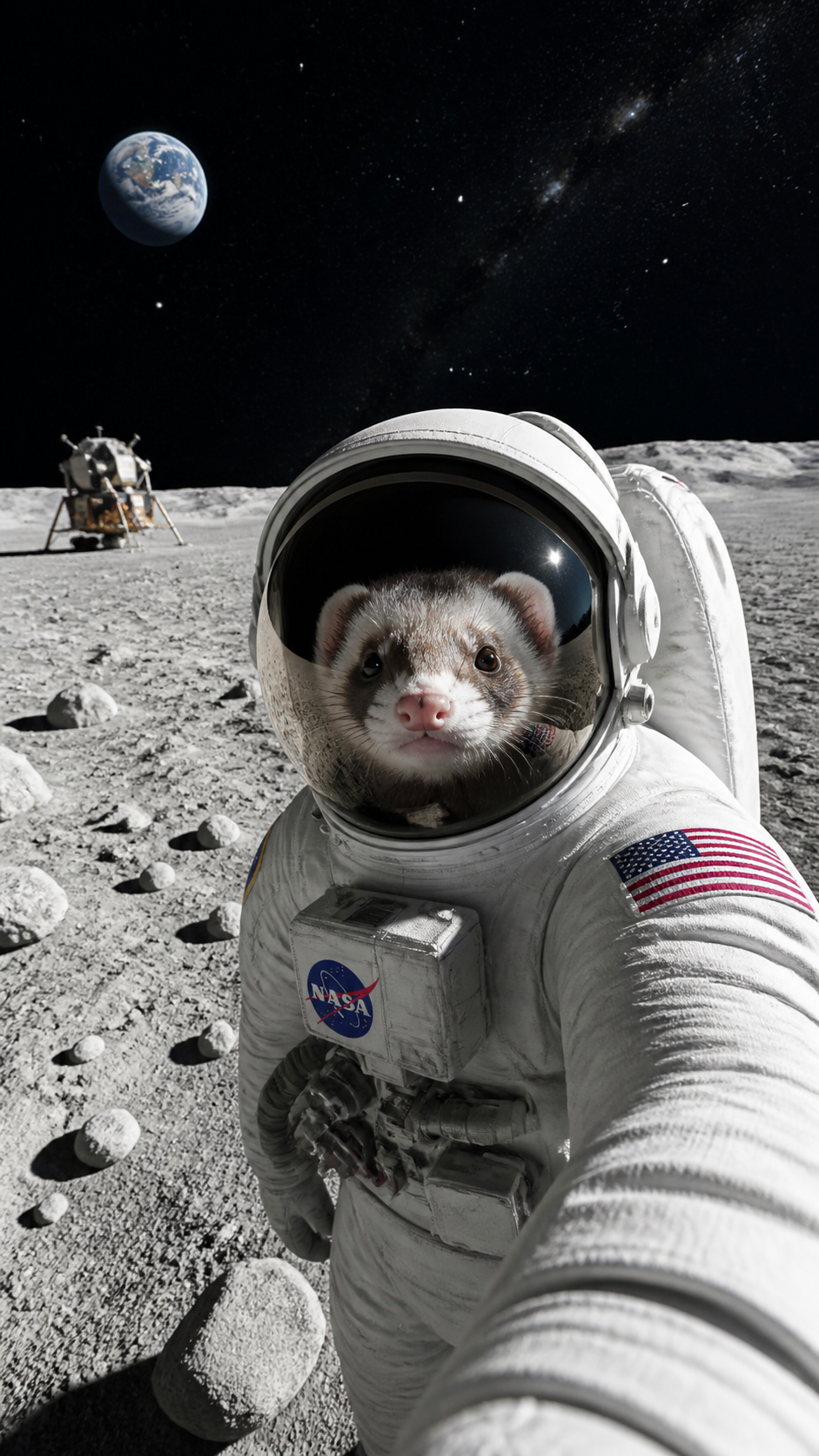 Ferret Astronaut AI photo