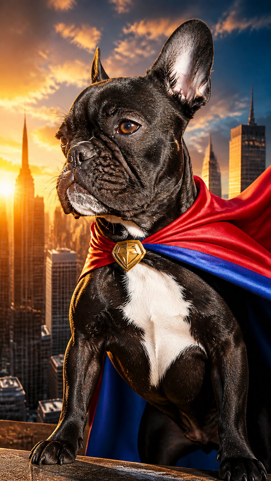 French Bulldog Superhero AI photo