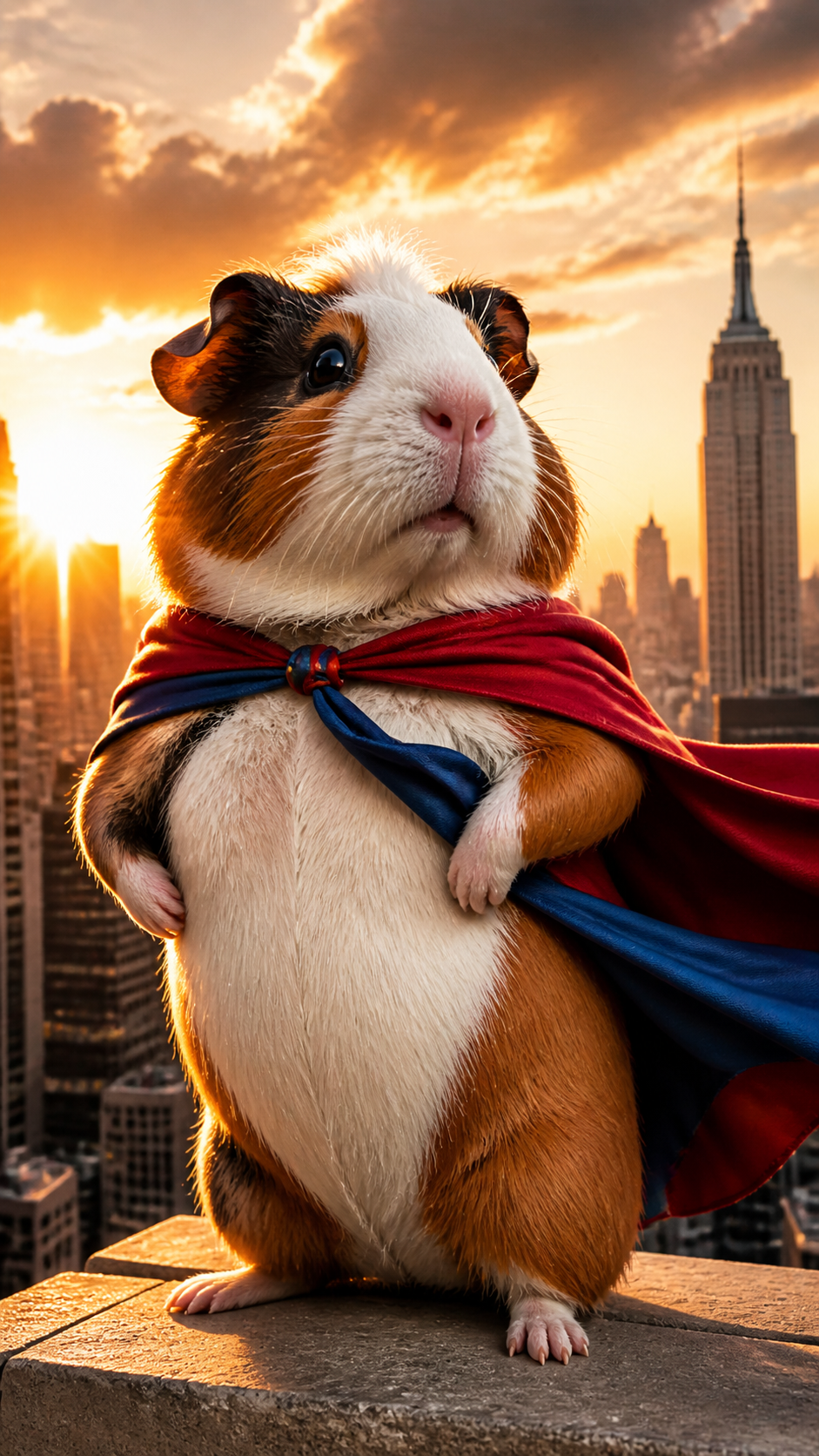 Guinea Pig Superhero AI photo