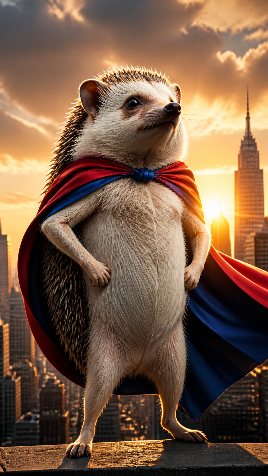 Hedgehog Superhero AI photo