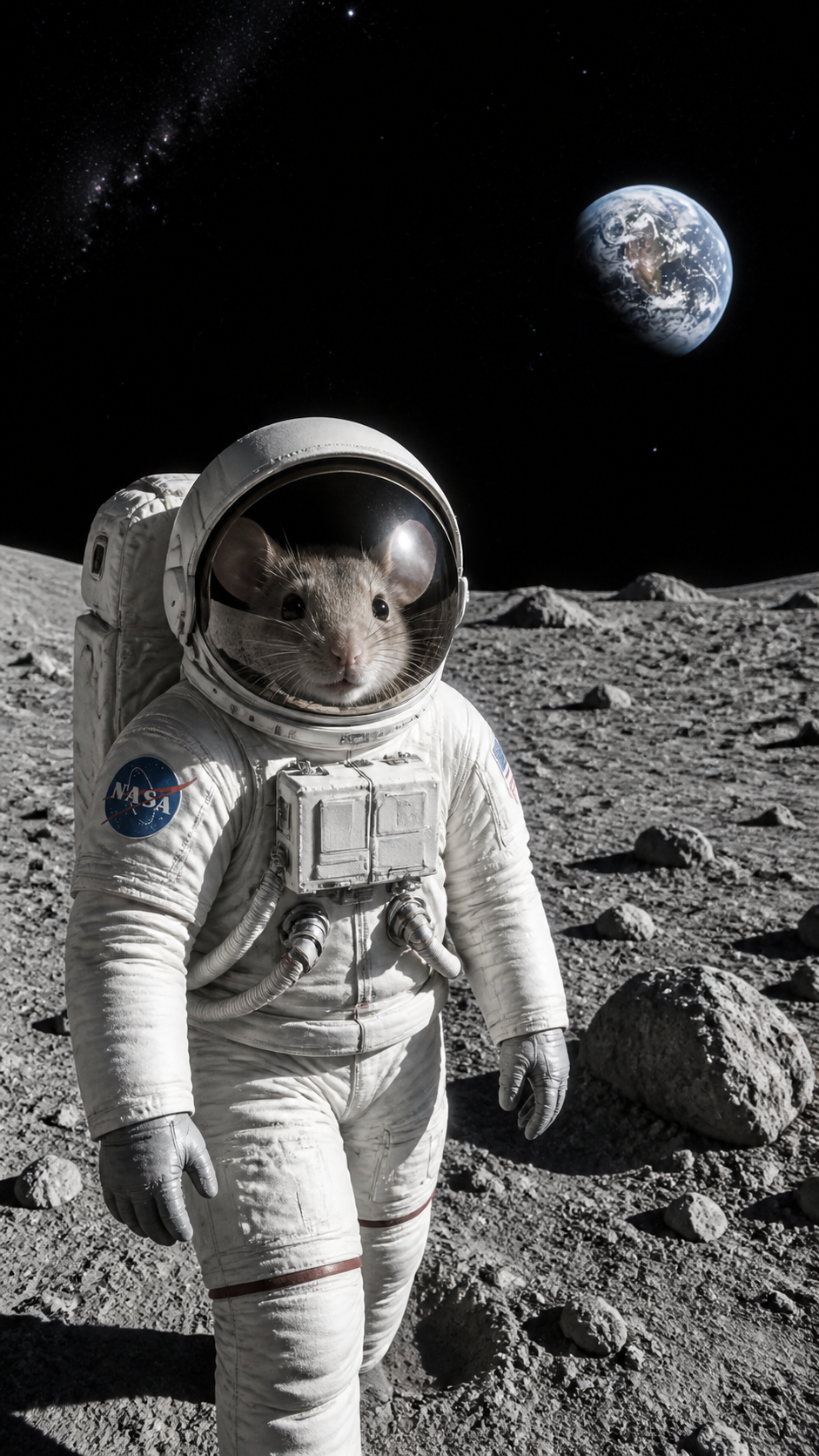 Mouse Astronaut AI photo