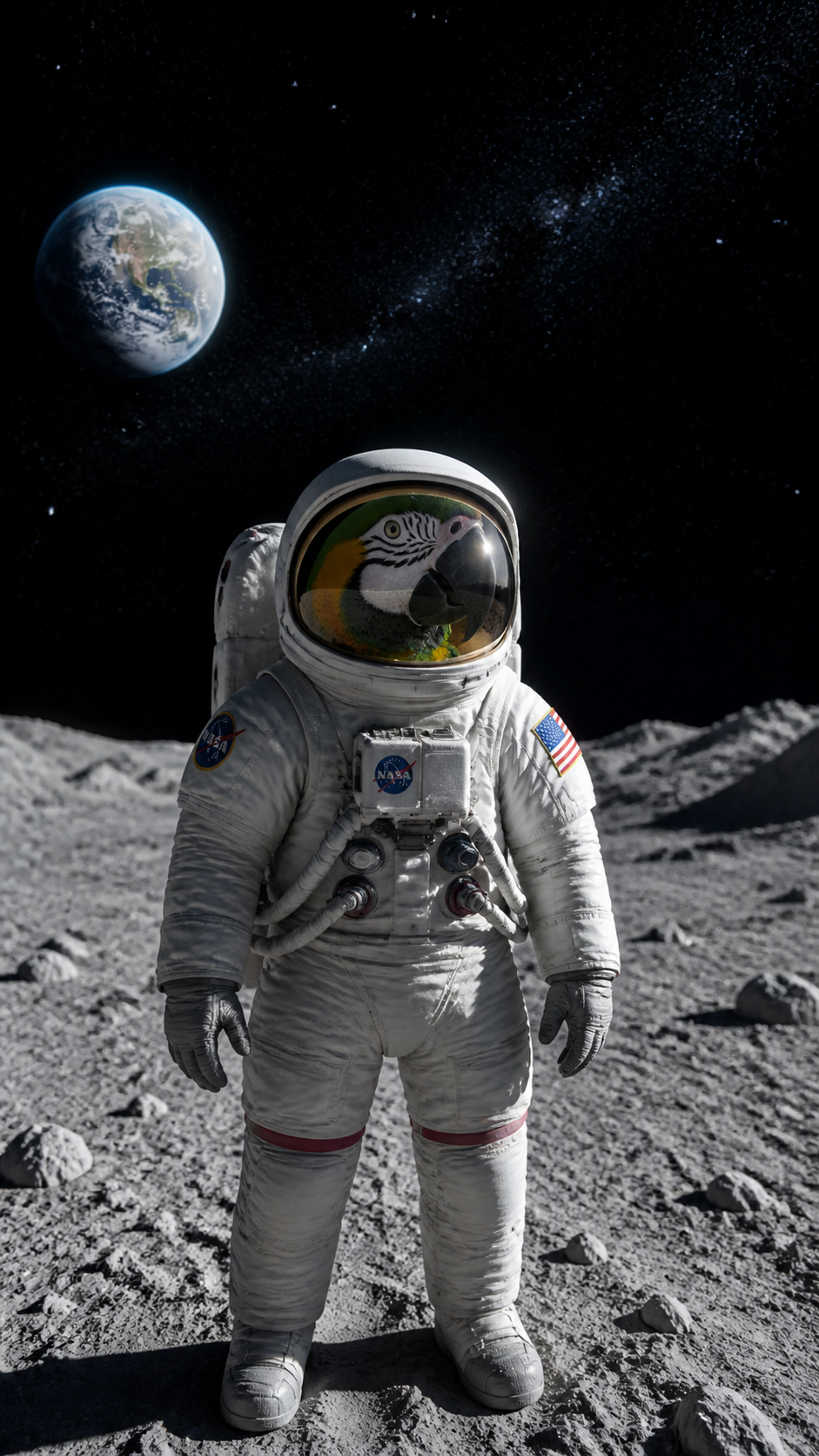 Parrot Astronaut AI photo