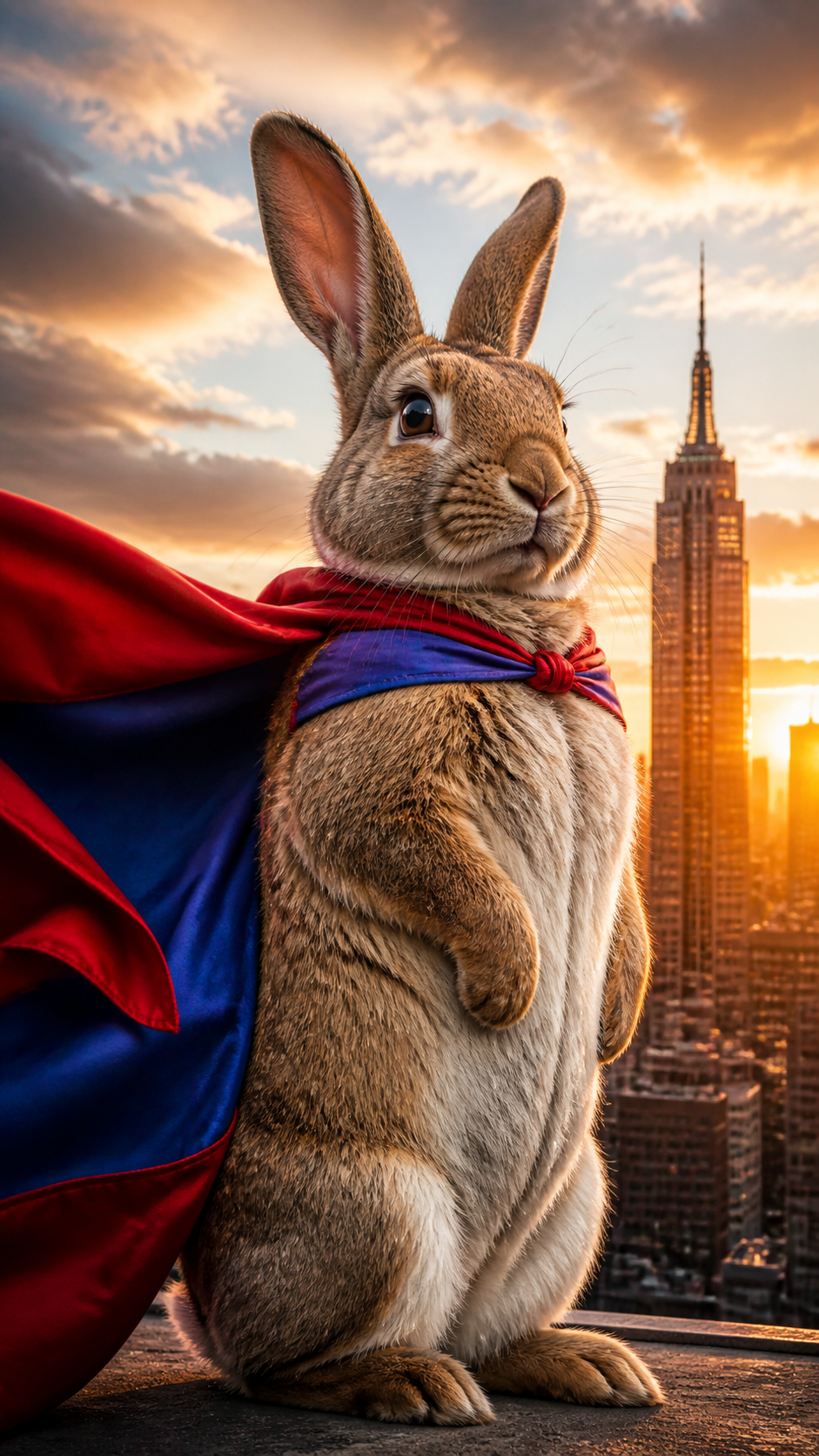 Rabbit Superhero AI photo