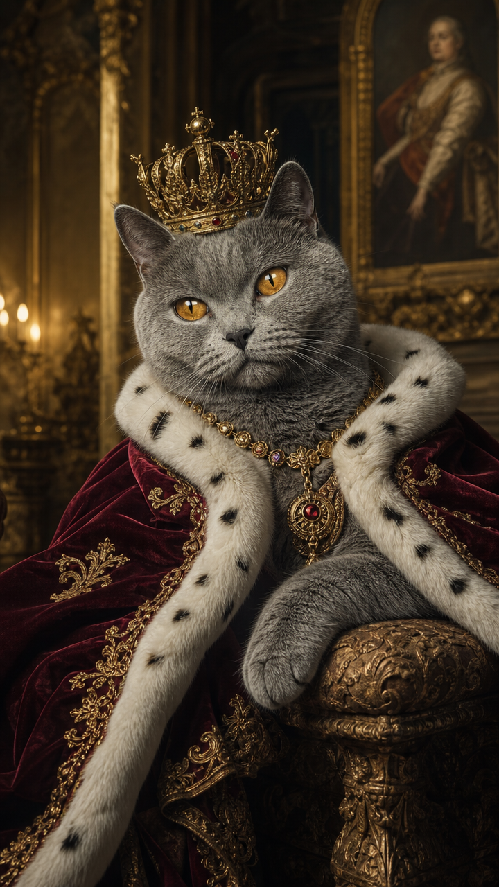 Russian Blue Cat AI photo example