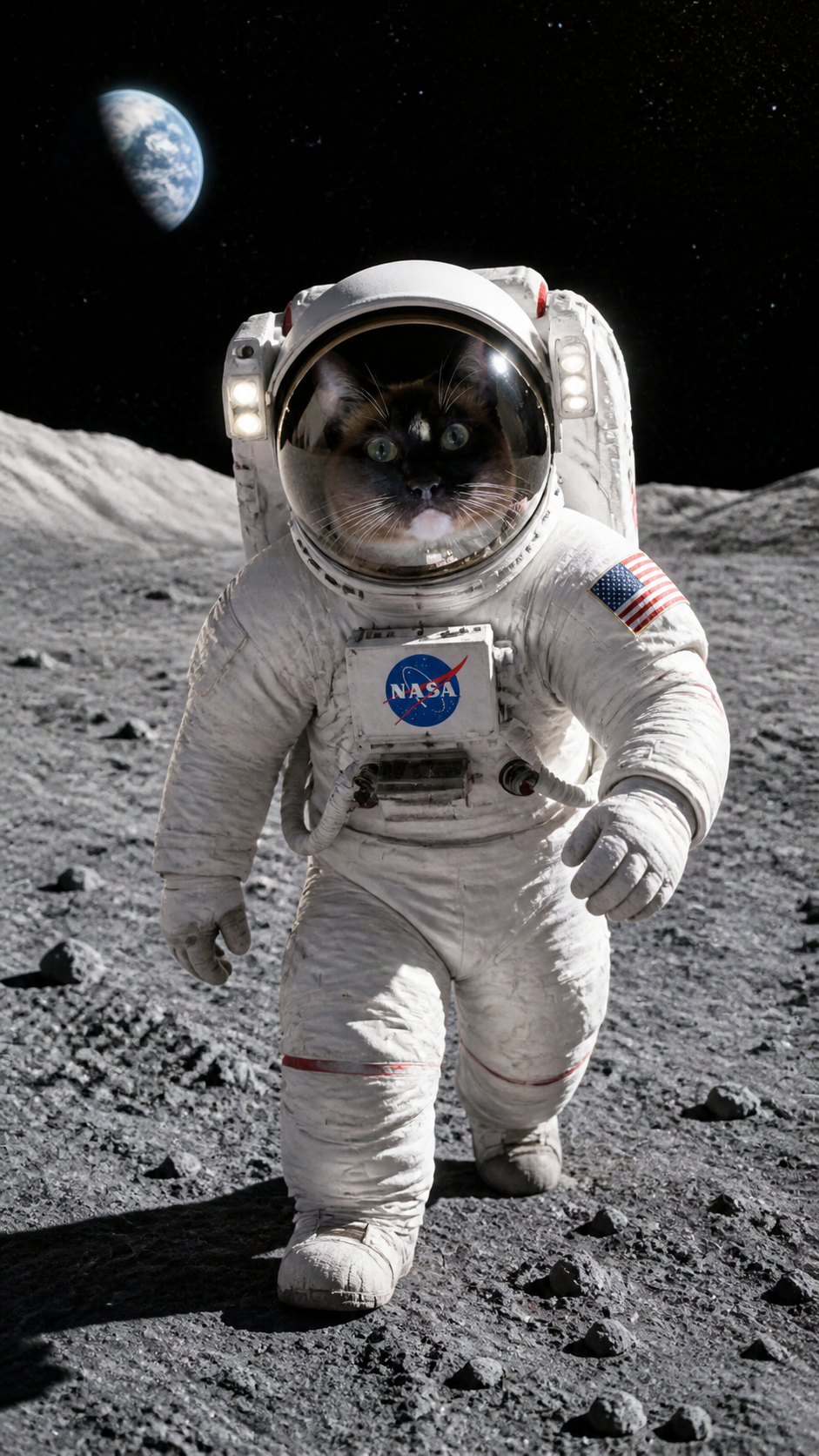 Siamese Cat Astronaut AI photo