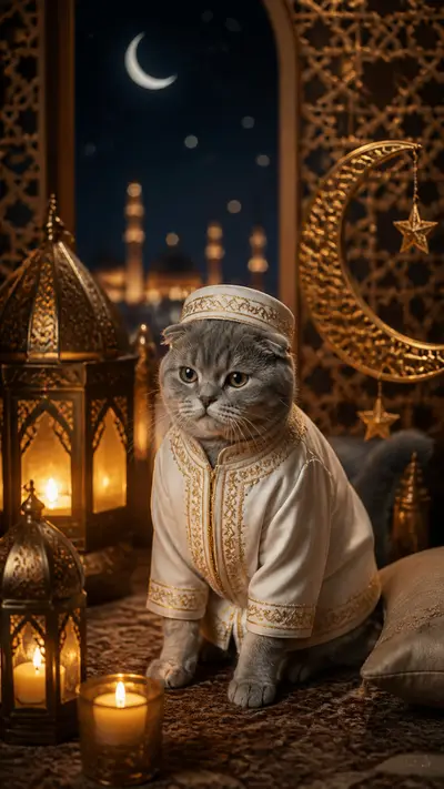 AI Ramadan pet photo